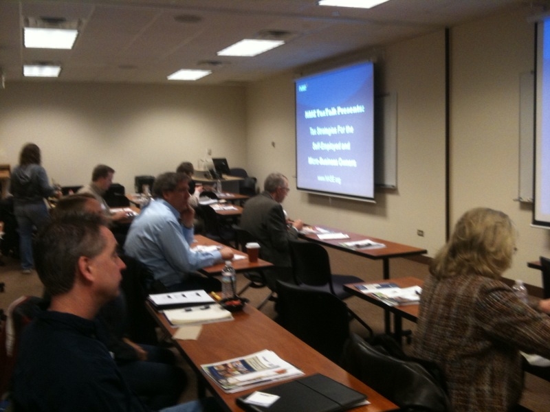 Business owners at the Illinois Small Business Development Center (SBDC) at College of DuPage