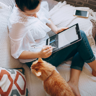 Woman Using Tablet